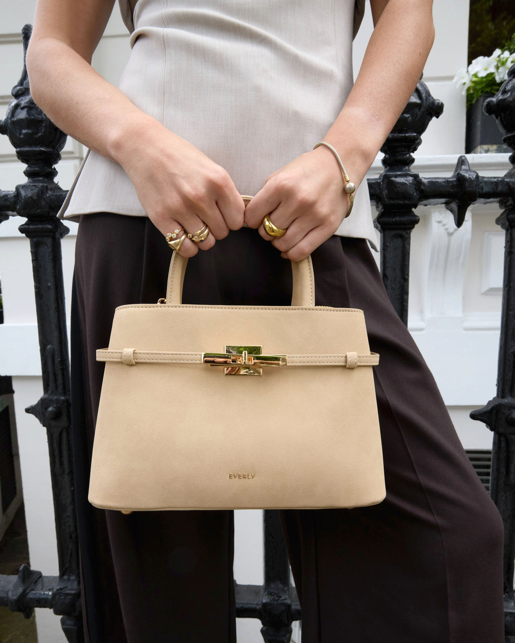 Sloane Midi - Latte Suede