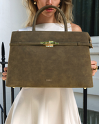 Sloane Grande - Green Suede