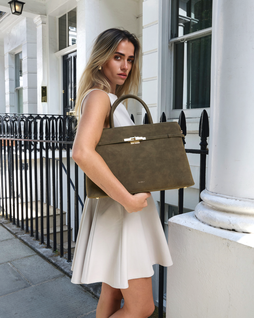 Sloane Grande - Green Suede