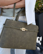 Sloane Grande - Green Suede