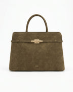 Sloane Grande - Green Suede