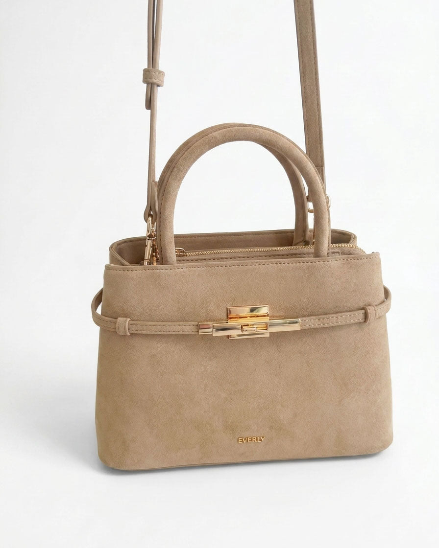 Sloane Midi - Latte Suede